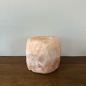 Anthropologie Tea Light holder pink salt rock
